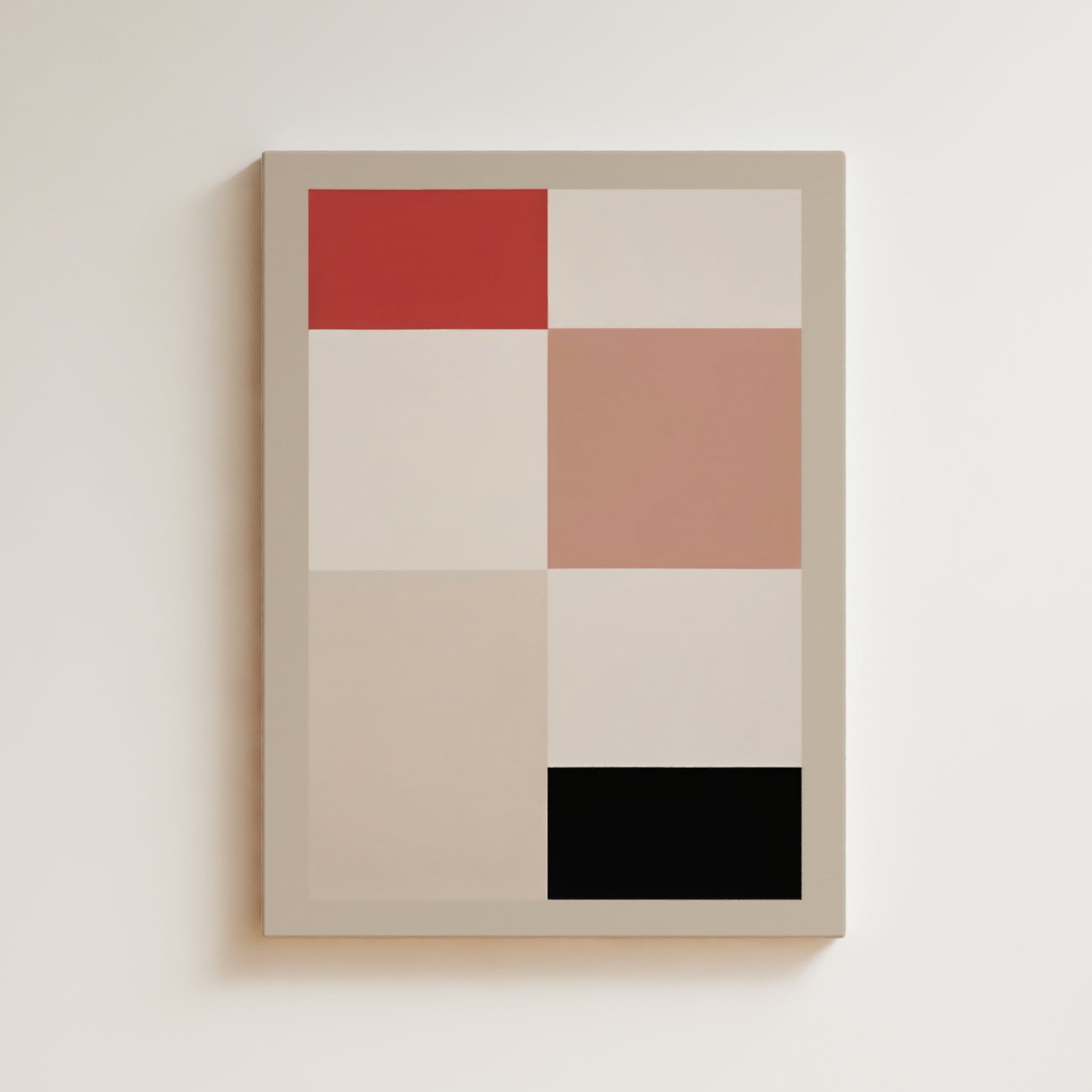 Abstract Artwork Print On Canvas - Minimalist Geometric Modern Art - Pastel, Neutral, Minimal Composition Wall Art