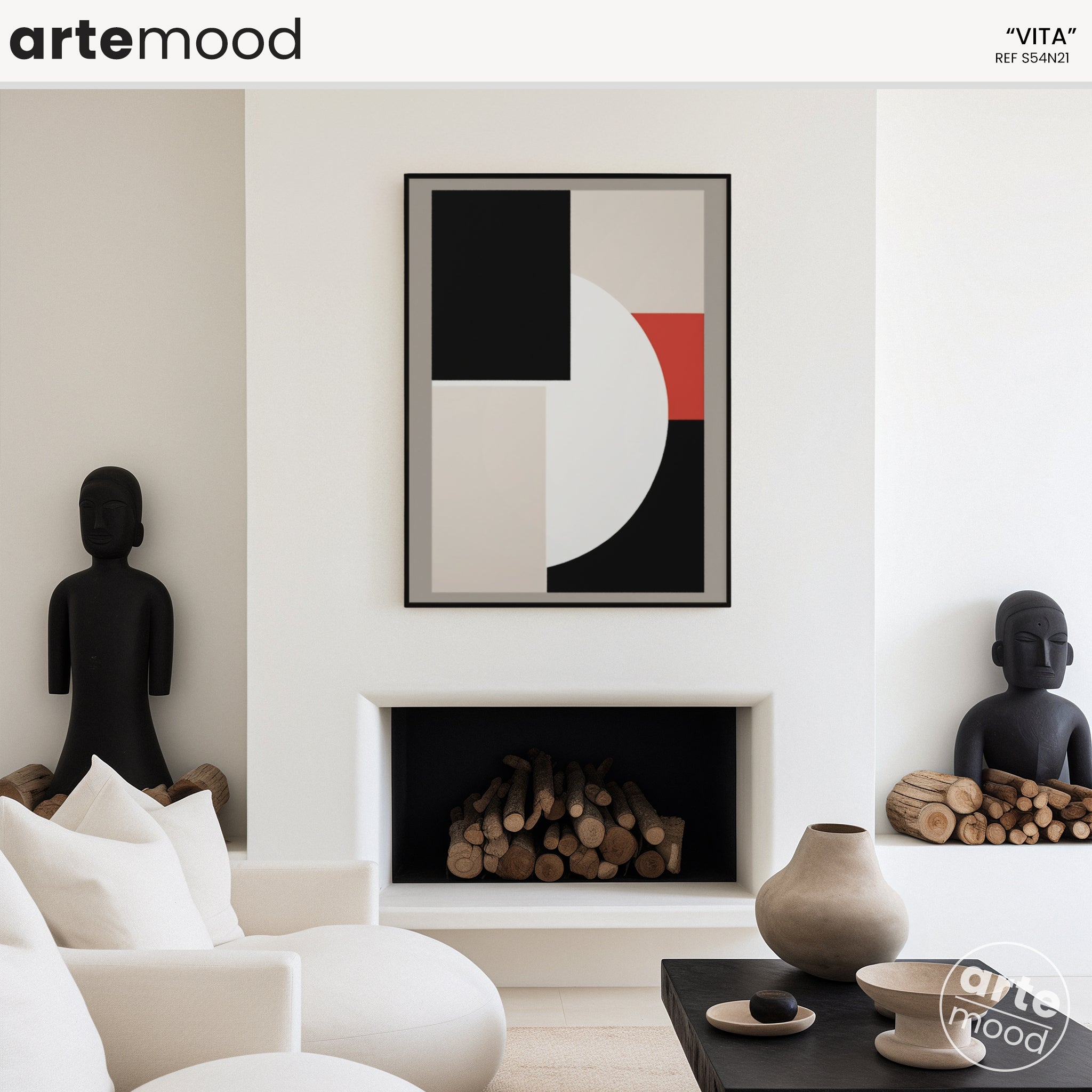 Abstract Artwork Print - Modern Art Canvas - Minimal Geometric Art Decor