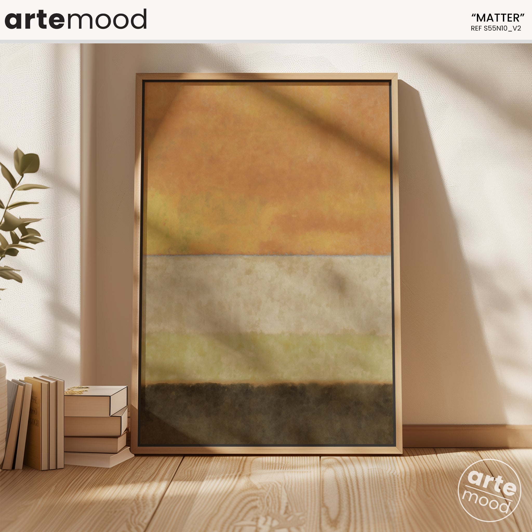 Color Field Artwork Print On Canvas - Minimalist, Expressive, Orange, Yellow, Pastel, Contemporary Chic Rothko Style Painting