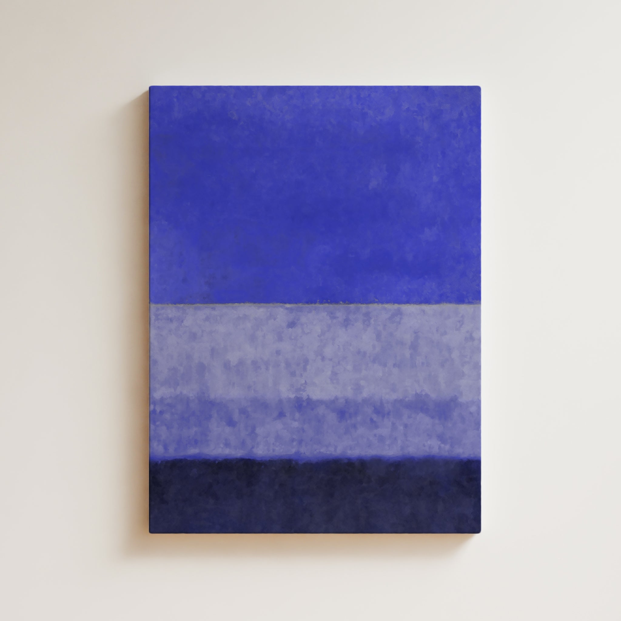 Color Field Artwork Print On Canvas - Minimalist, Zen, Blue, Violet, Passionate, Good Vibes, Contemporary Art Print