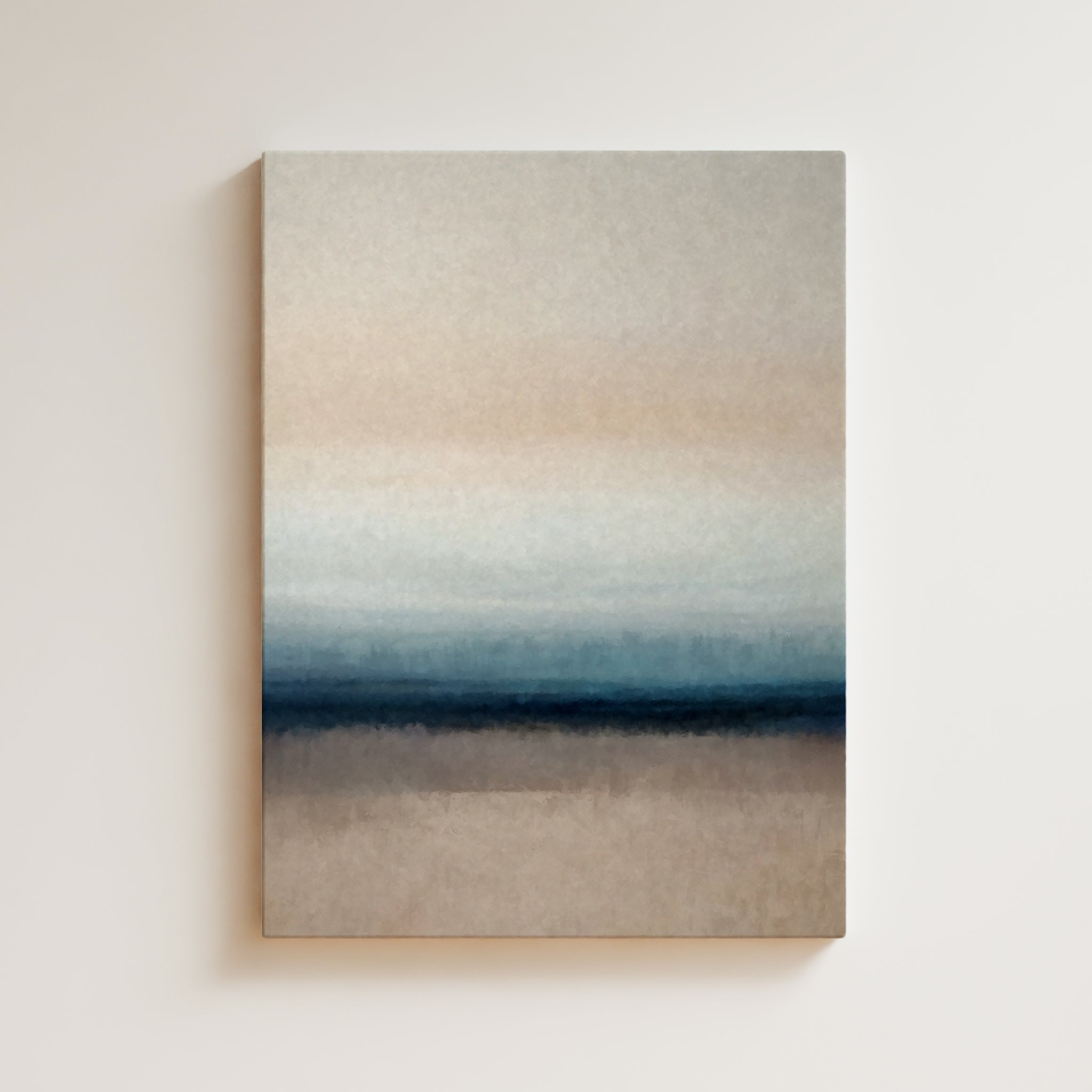 Color Field Artwork Print On Canvas - Minimalist, Zen, Beige, Blue, Rothko Style Wall Art Print