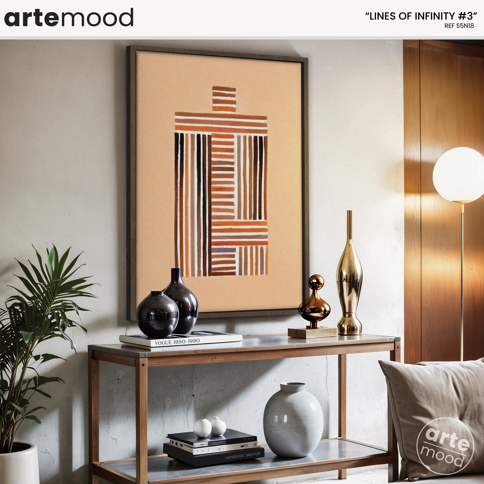 Abstract Artwork Print - Modern Art Canvas - Simple Composition Lines - Geometric Art