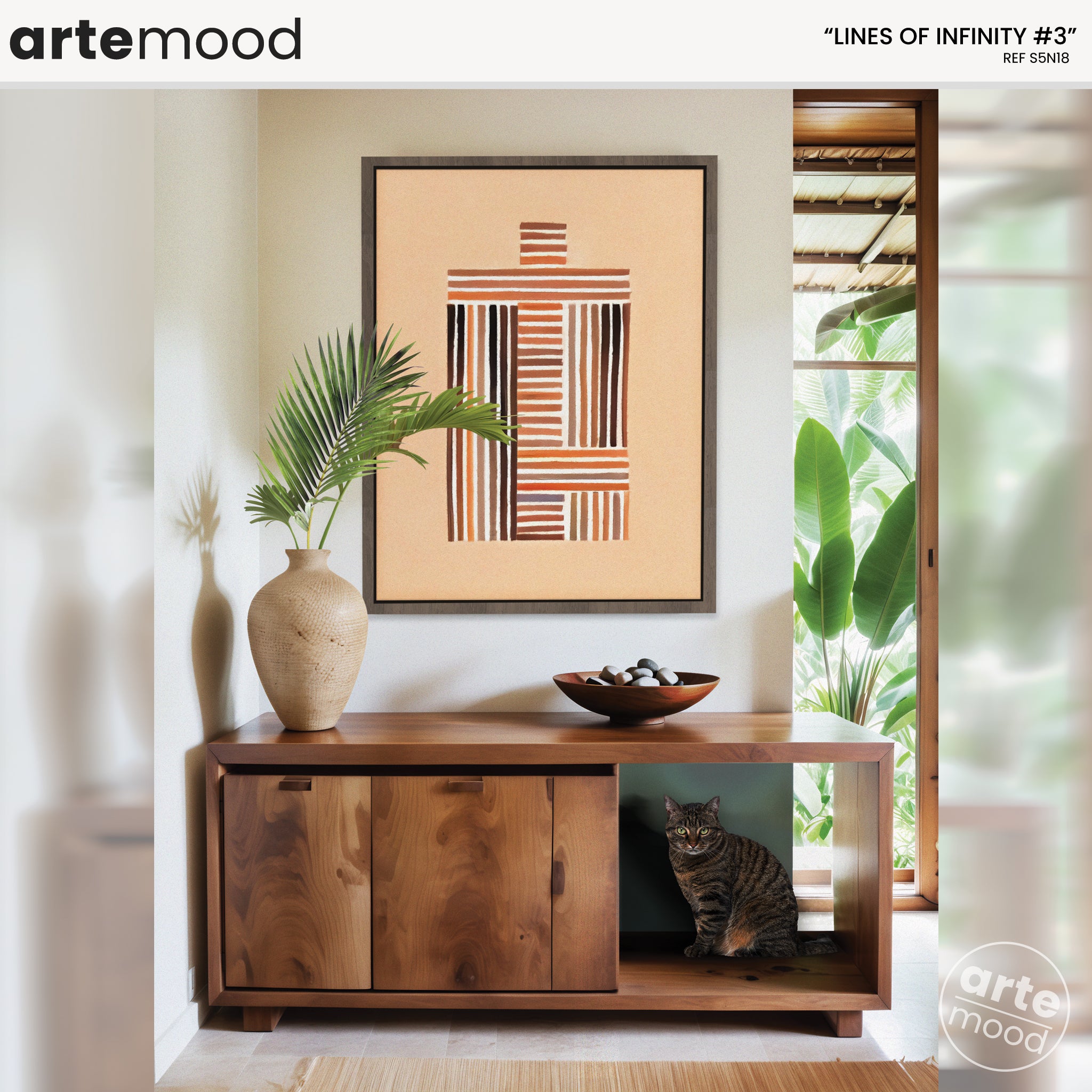 Abstract Artwork Print - Modern Art Canvas - Simple Composition Lines - Geometric Art