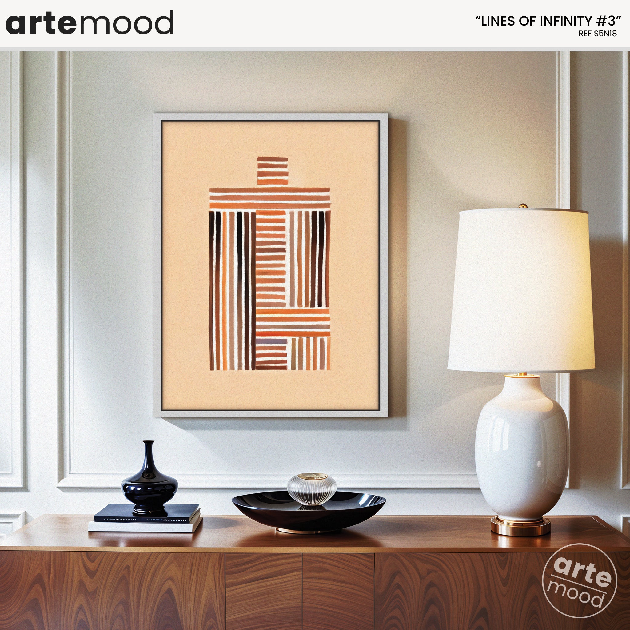 Abstract Artwork Print - Modern Art Canvas - Simple Composition Lines - Geometric Art