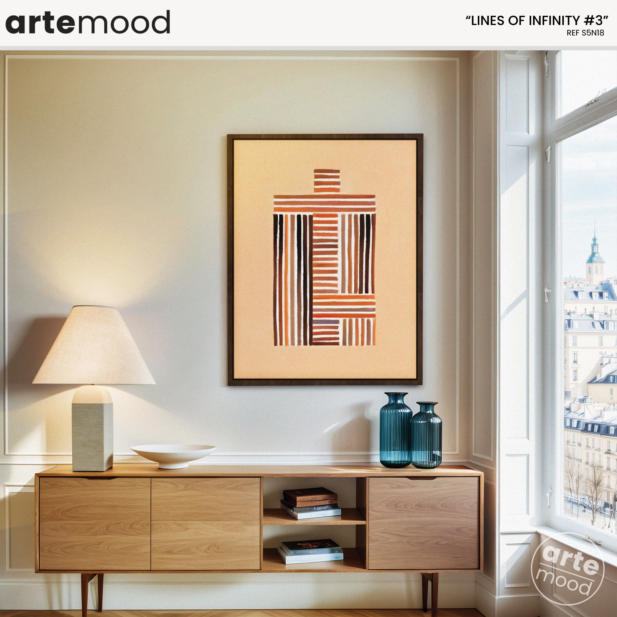 Abstract Artwork Print - Modern Art Canvas - Simple Composition Lines - Geometric Art