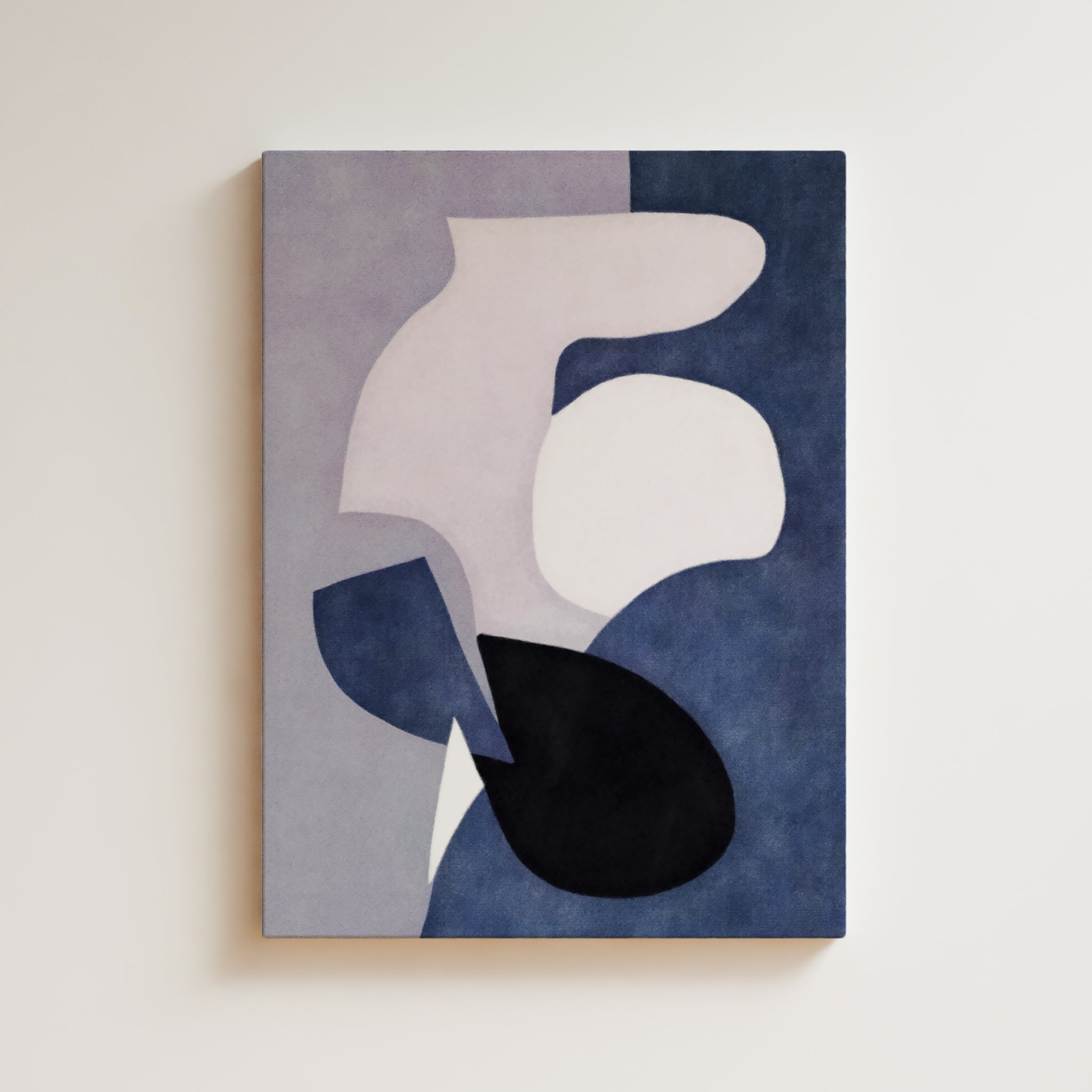 Abstract Artwork Print - Modern Art Canvas - Fluid Shapes, Organic Forms, Minimalist, Calm