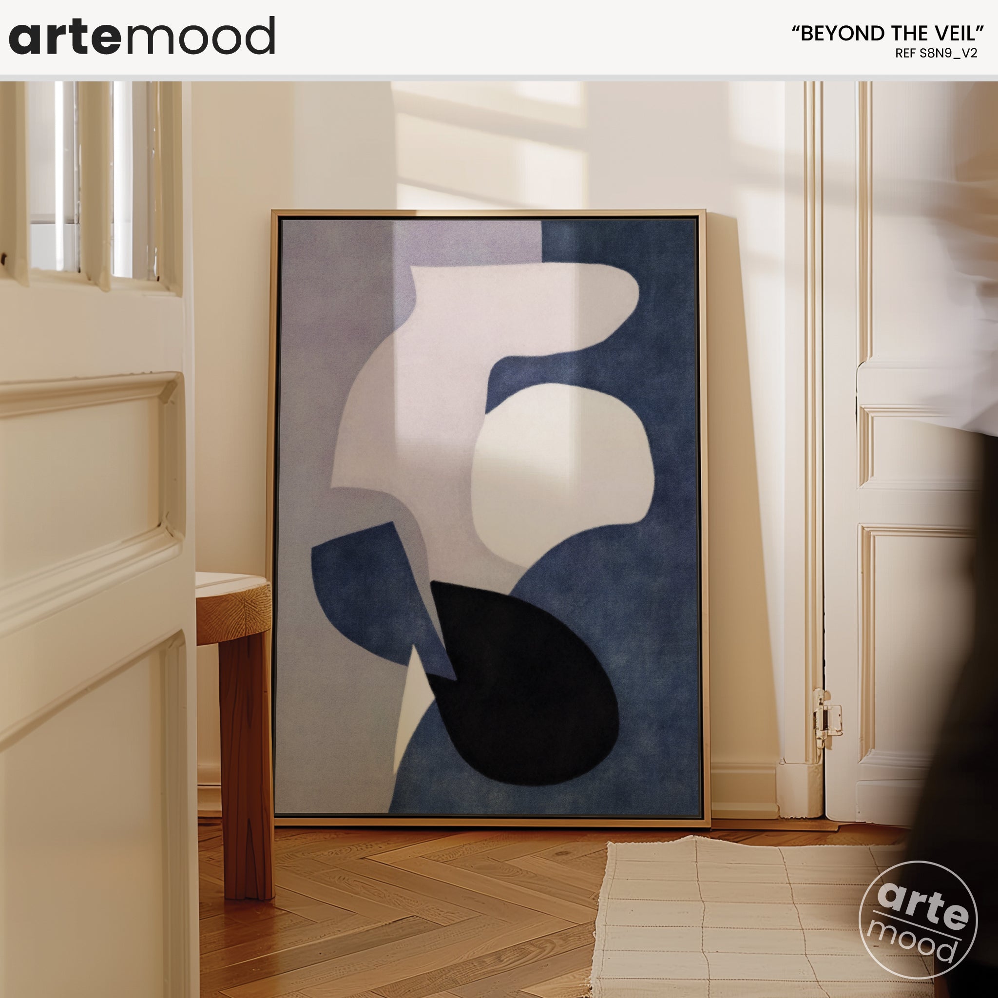 Abstract Artwork Print - Modern Art Canvas - Fluid Shapes, Organic Forms, Minimalist, Calm